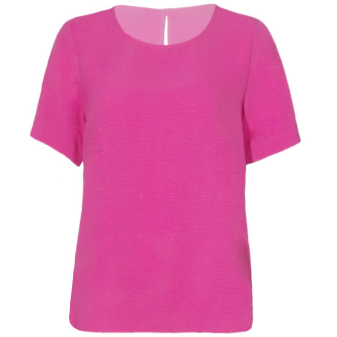 Blusa Lisa de Manga Corta Orange Love para Mujer