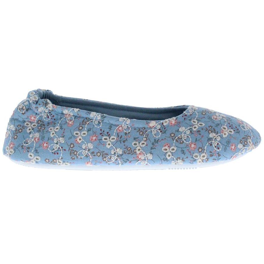 Pantufla Ballerina Flores Confort Fit