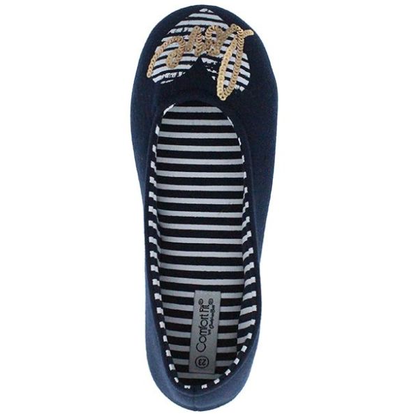 Pantufla Ballerina con Corazón Confort Fit