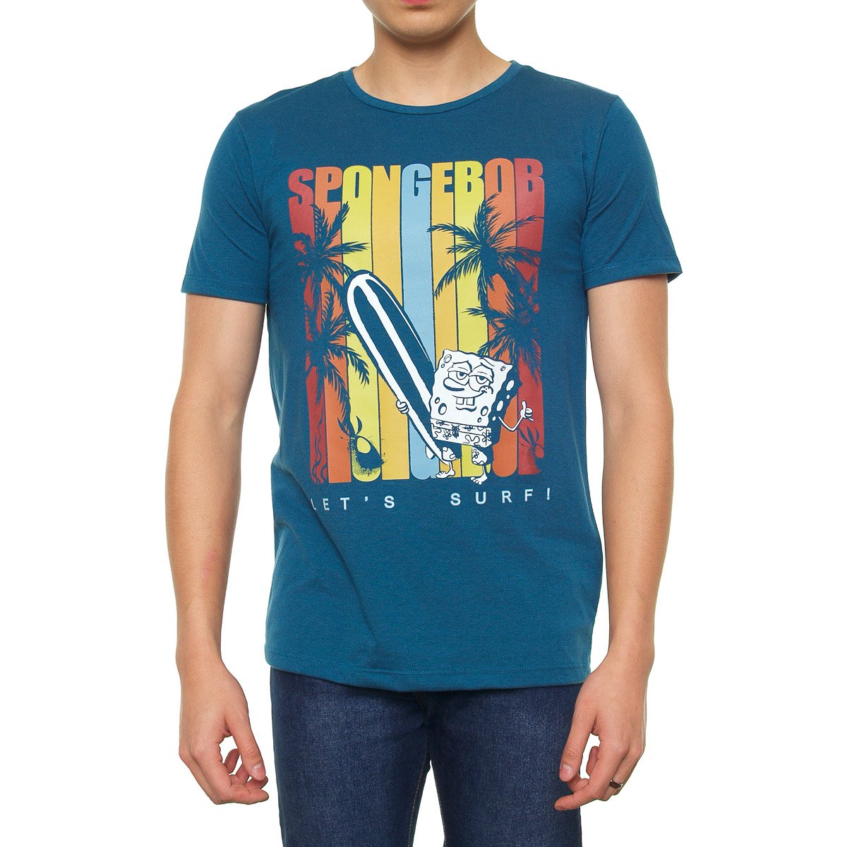 Playera Manga Corta para Hombre Bob Esponja