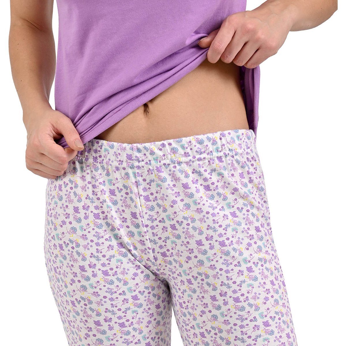Pijama Manga Corta Y Capri Chiffon Isotoner