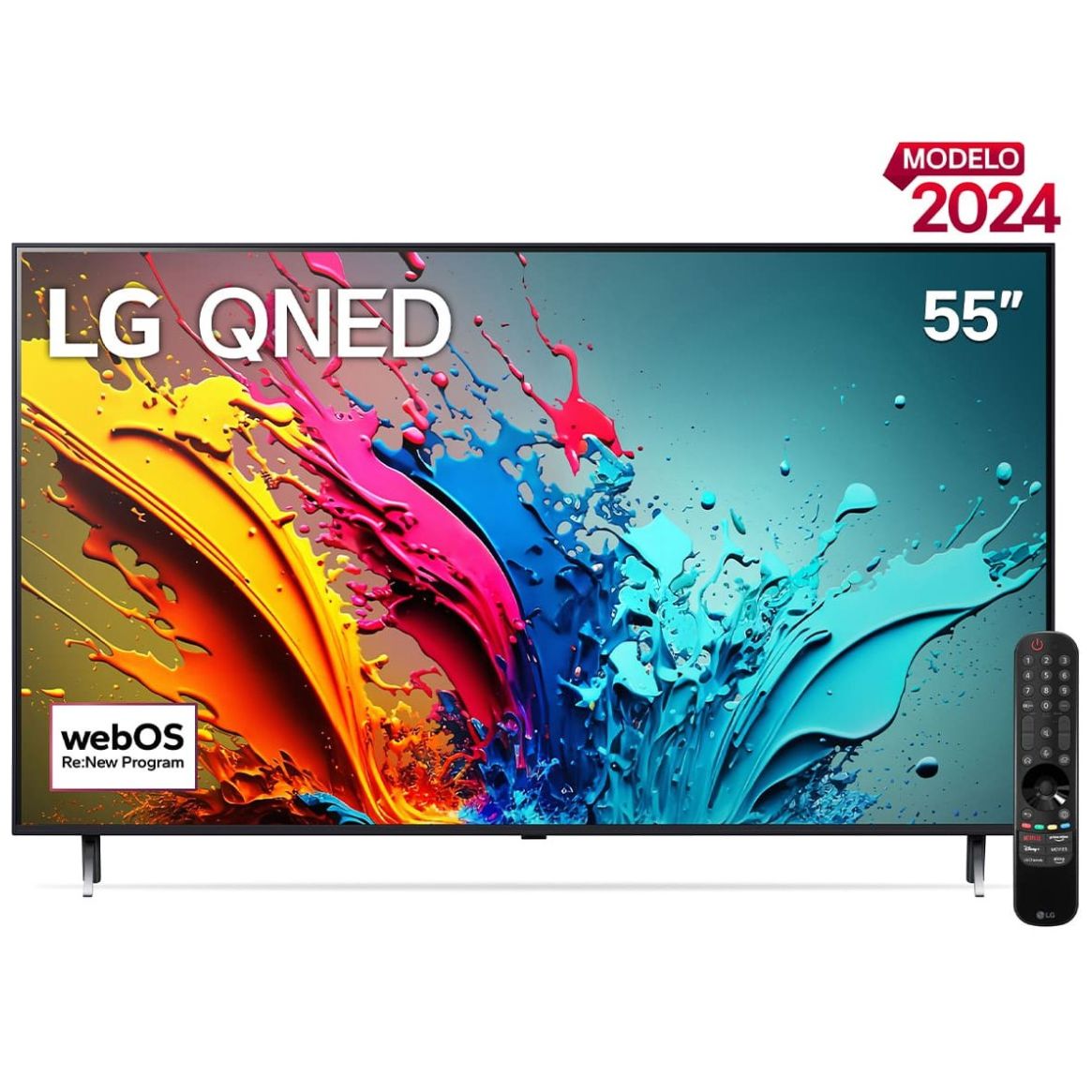 Pantalla LG Qned 55 Pulgadas 4K Smart Tv con Thinq Ai 55Qned85Tsa + Mueble + Cable Hdmi