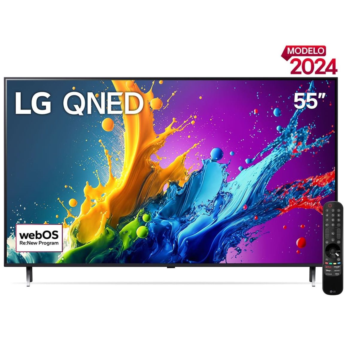 Pantalla LG Qned 55 Pulgadas 4K Smart Tv con Thinq Ai 55Qned80Tsa