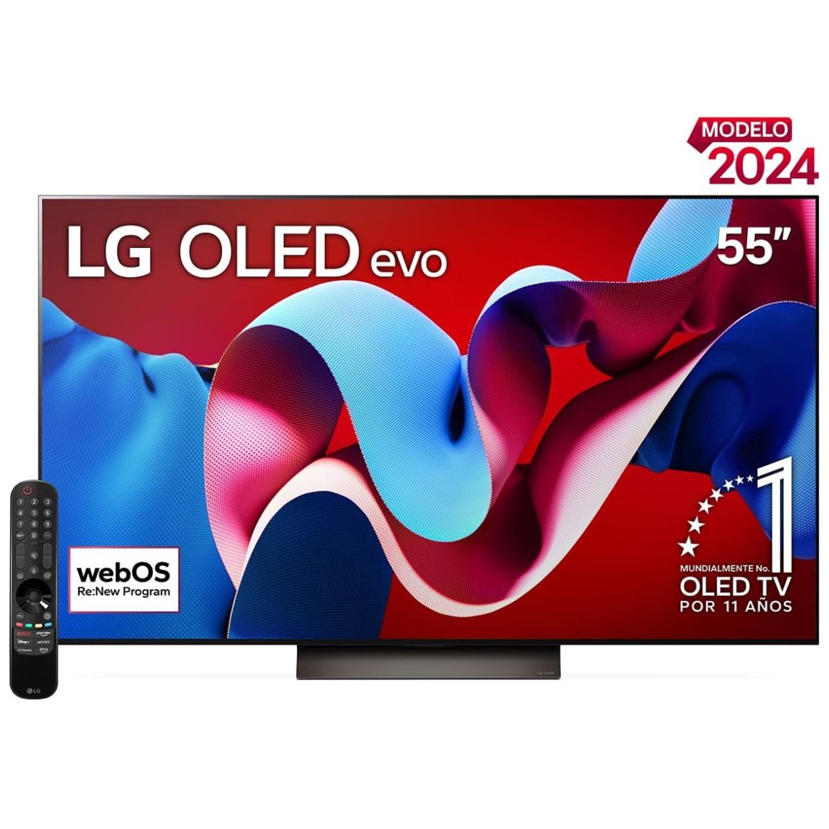 Pantalla LG Oled Evo 55 Pulgadas 4K Smart Tv con Thinq Ai Oled55C4Psa