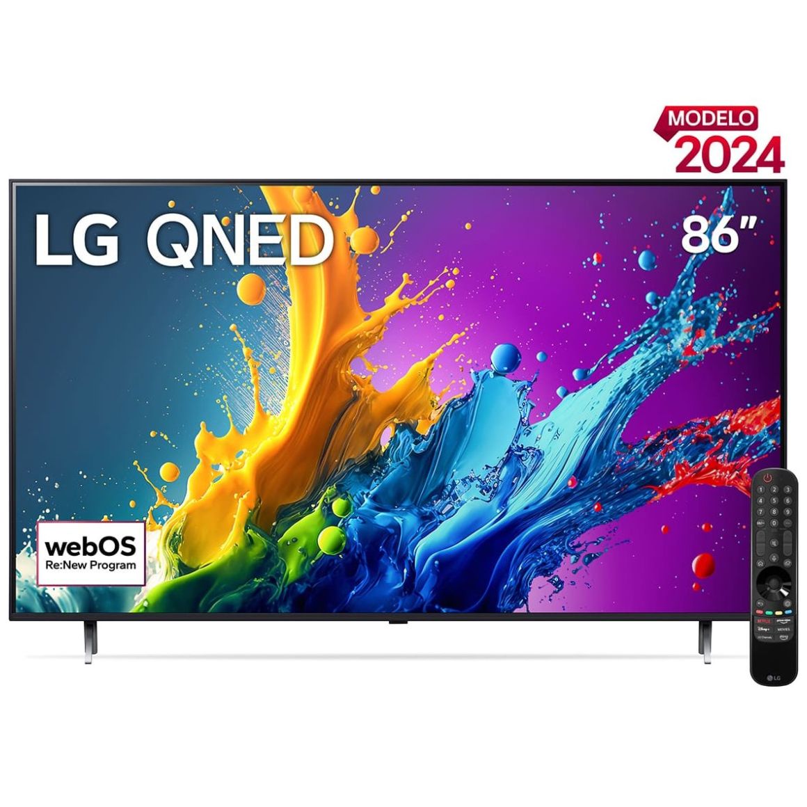 Pantalla LG Qned 86 Pulgadas 4K Smart Tv con Thinq Ai 86Qned80Tsa