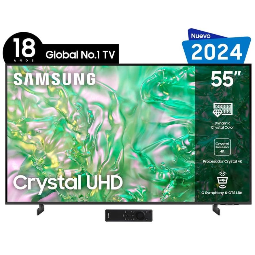 Pantalla Samsung 55 Pulgadas 4K Crystal Uhd Un55Du8000Fxzx