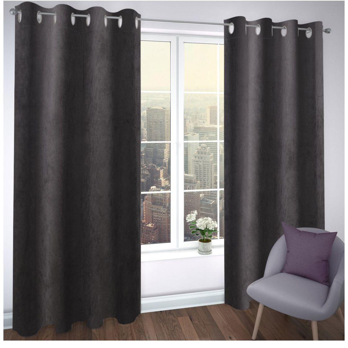 Cortina Huesito 1 Panel 1.40X2.30 M Cerva Gris