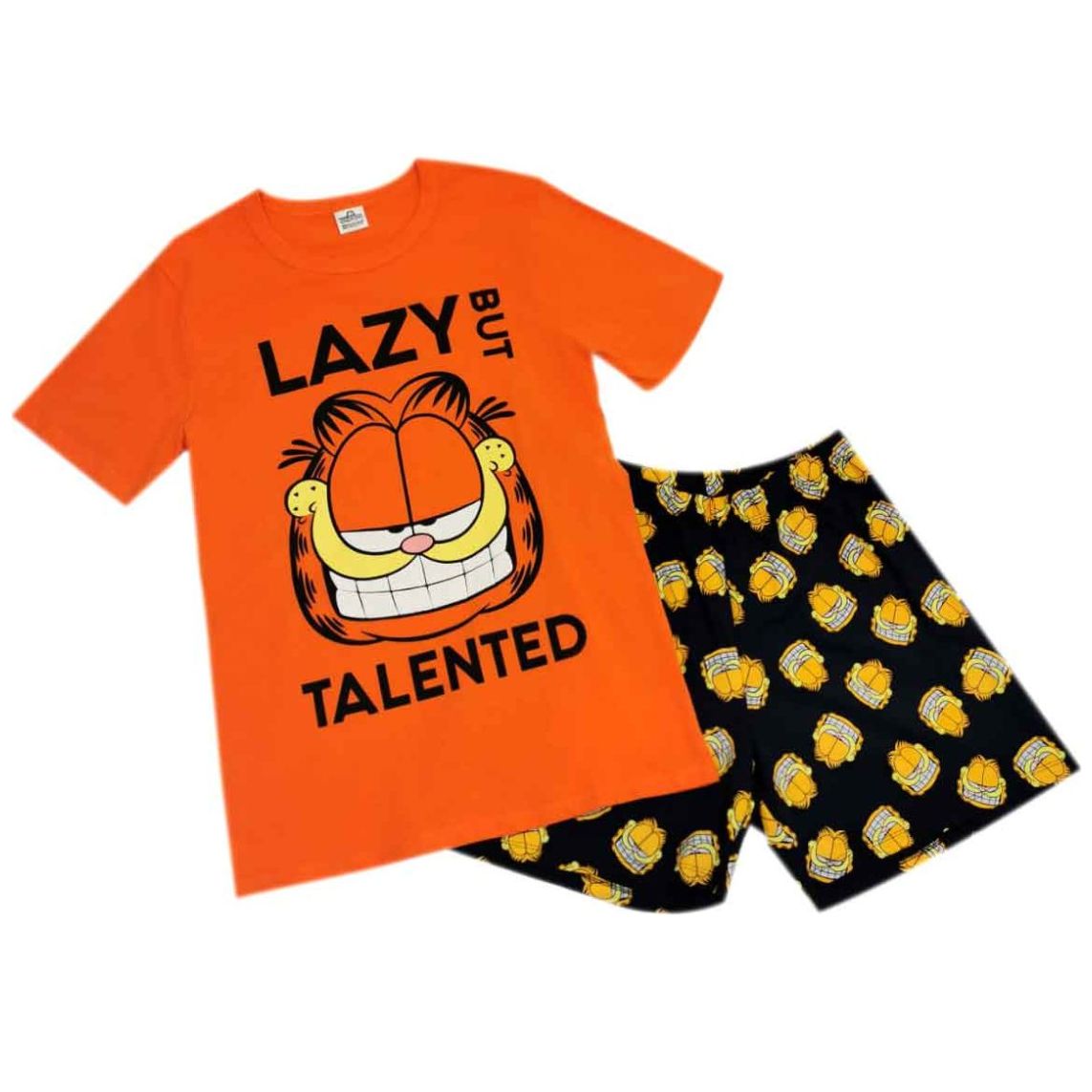 Pijama Estampado Garfield Playera y Short para Hombre