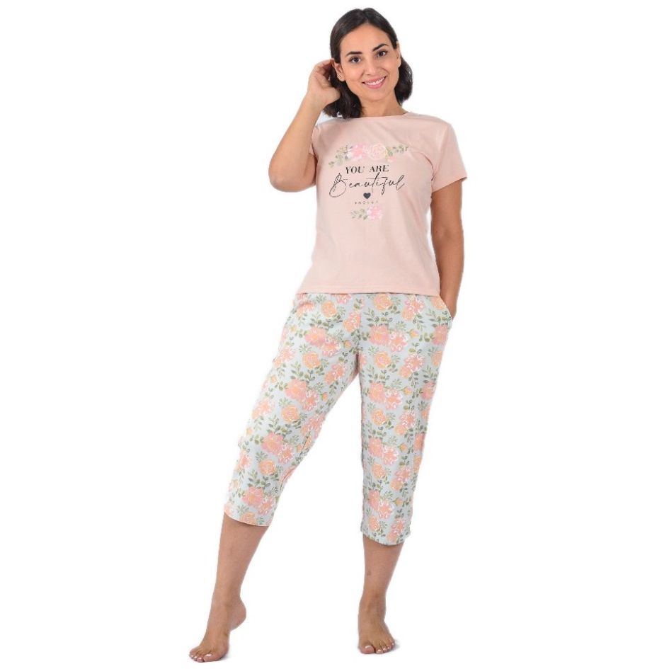Pijama Manga Corta Y Capri Kayser para Mujer