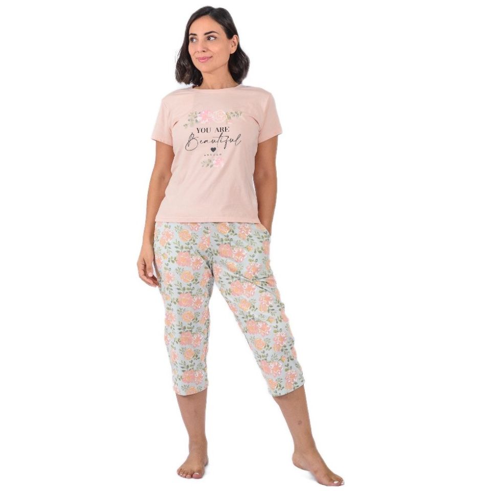 Pijama Manga Corta Y Capri Kayser para Mujer