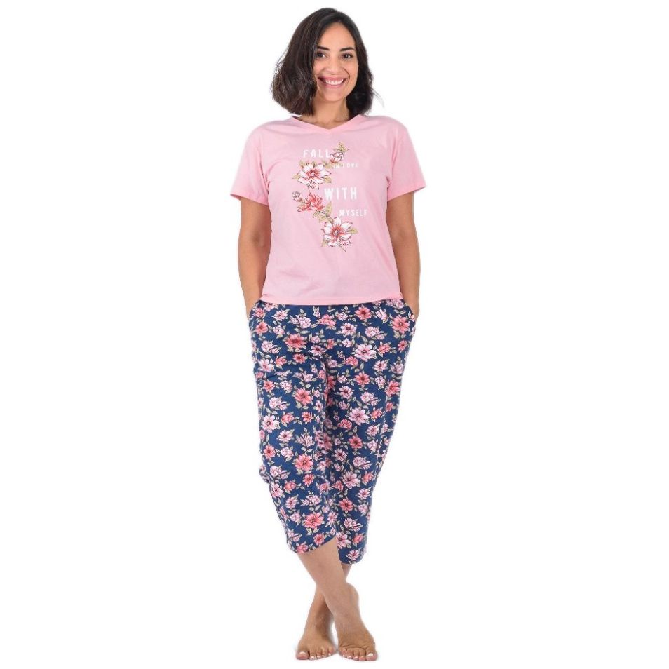 Pijama Manga Corta Y Capri Kayser para Mujer