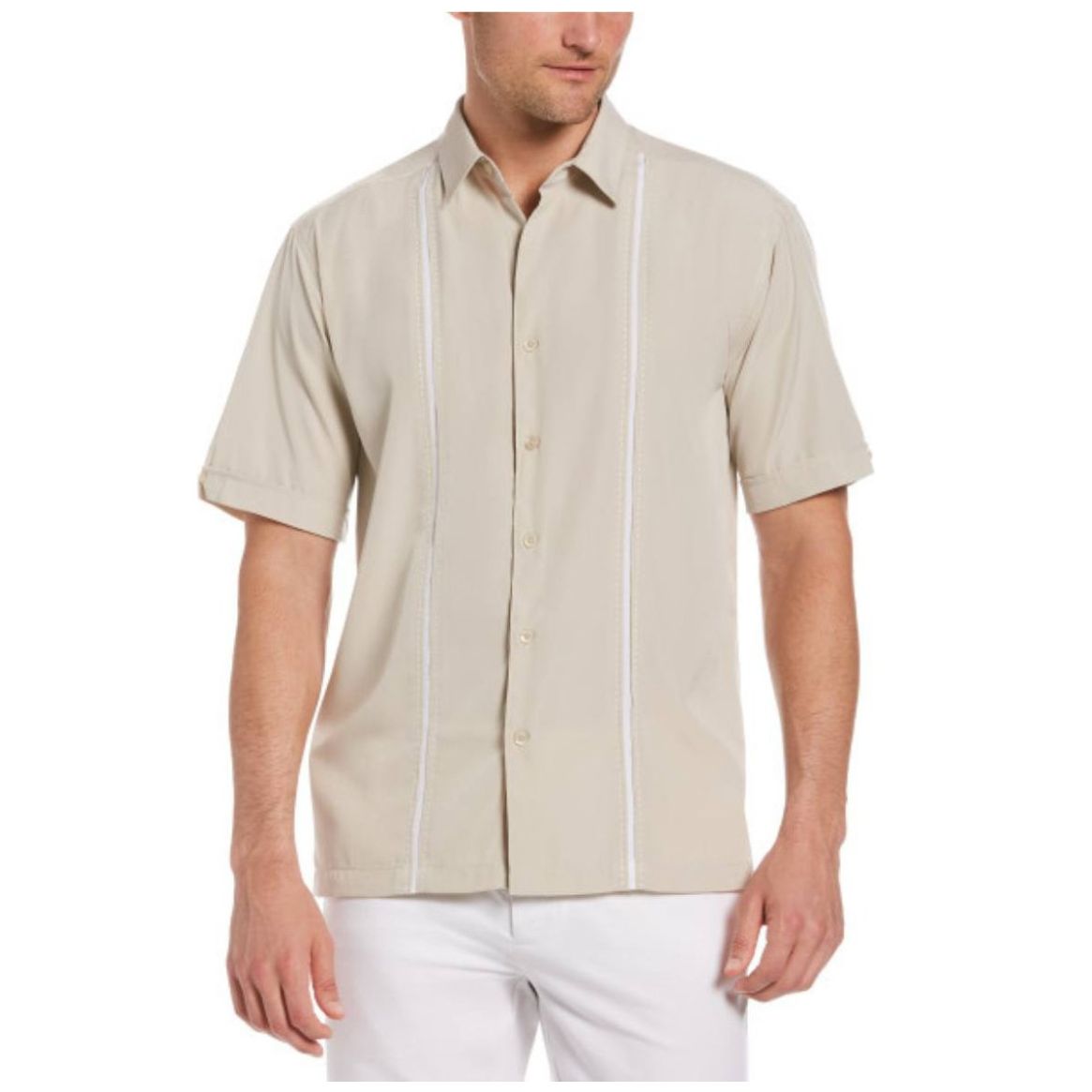 Camisa Cubavera Panel de Punto para Hombre