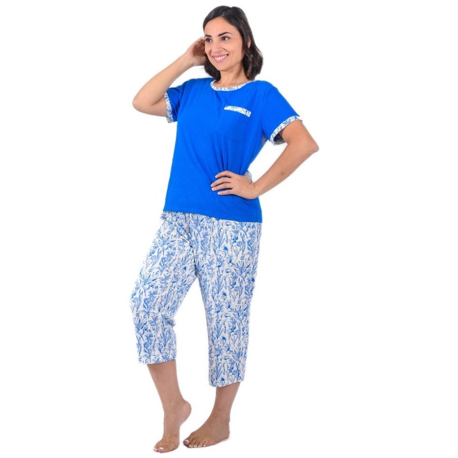 Pijama de Manga Corta Y Capri Kayser para Mujer