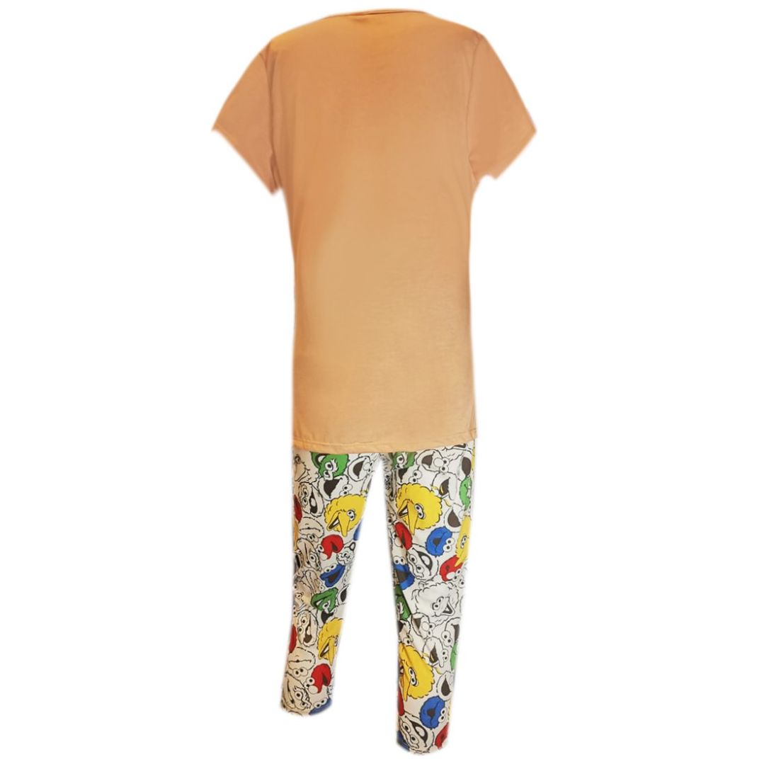 Pijama Manga Corta Y Pantalón Algodón Plaza Sésamo para Mujer