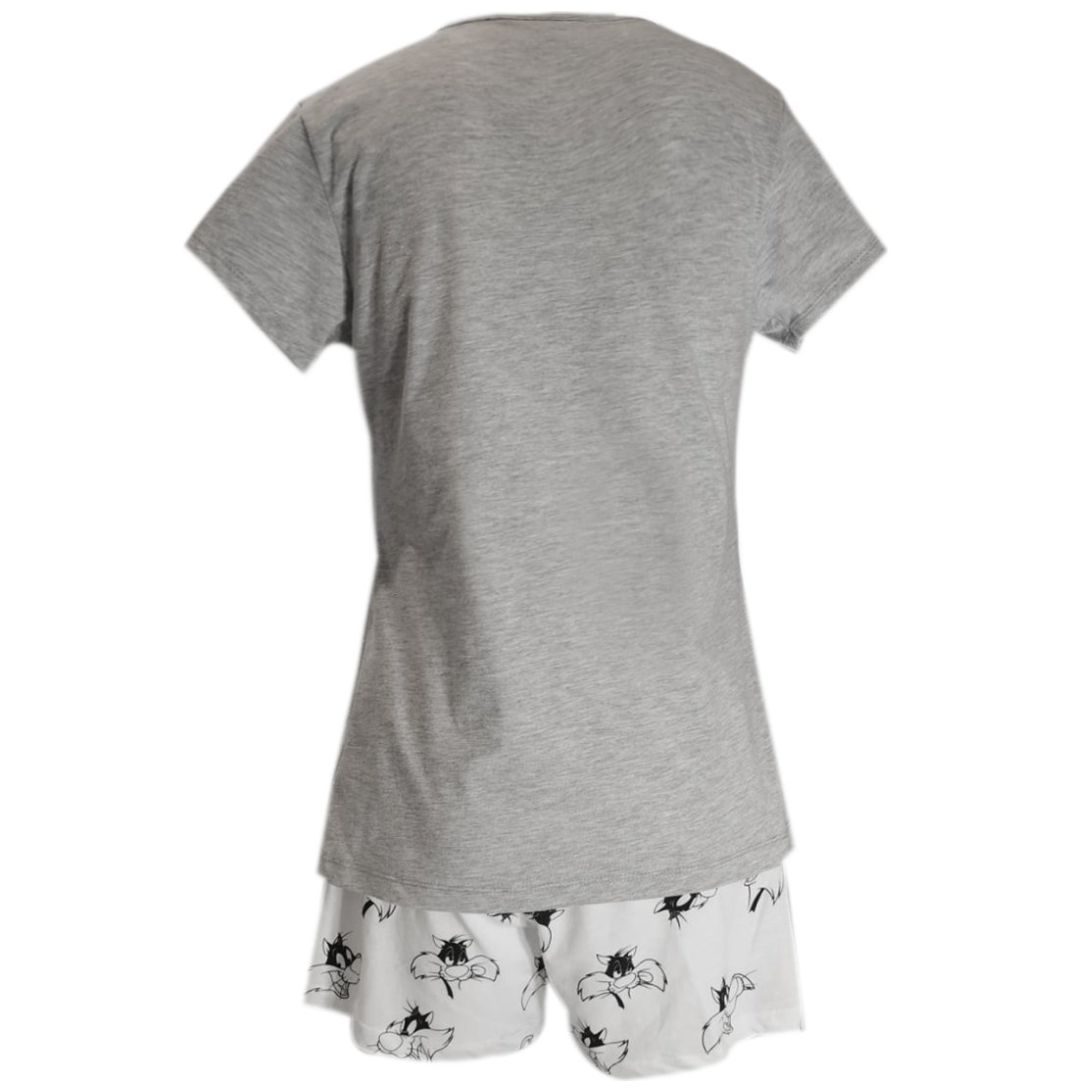 Pijama Manga Corta Y Short de Algodón Looney Tunes para Mujer