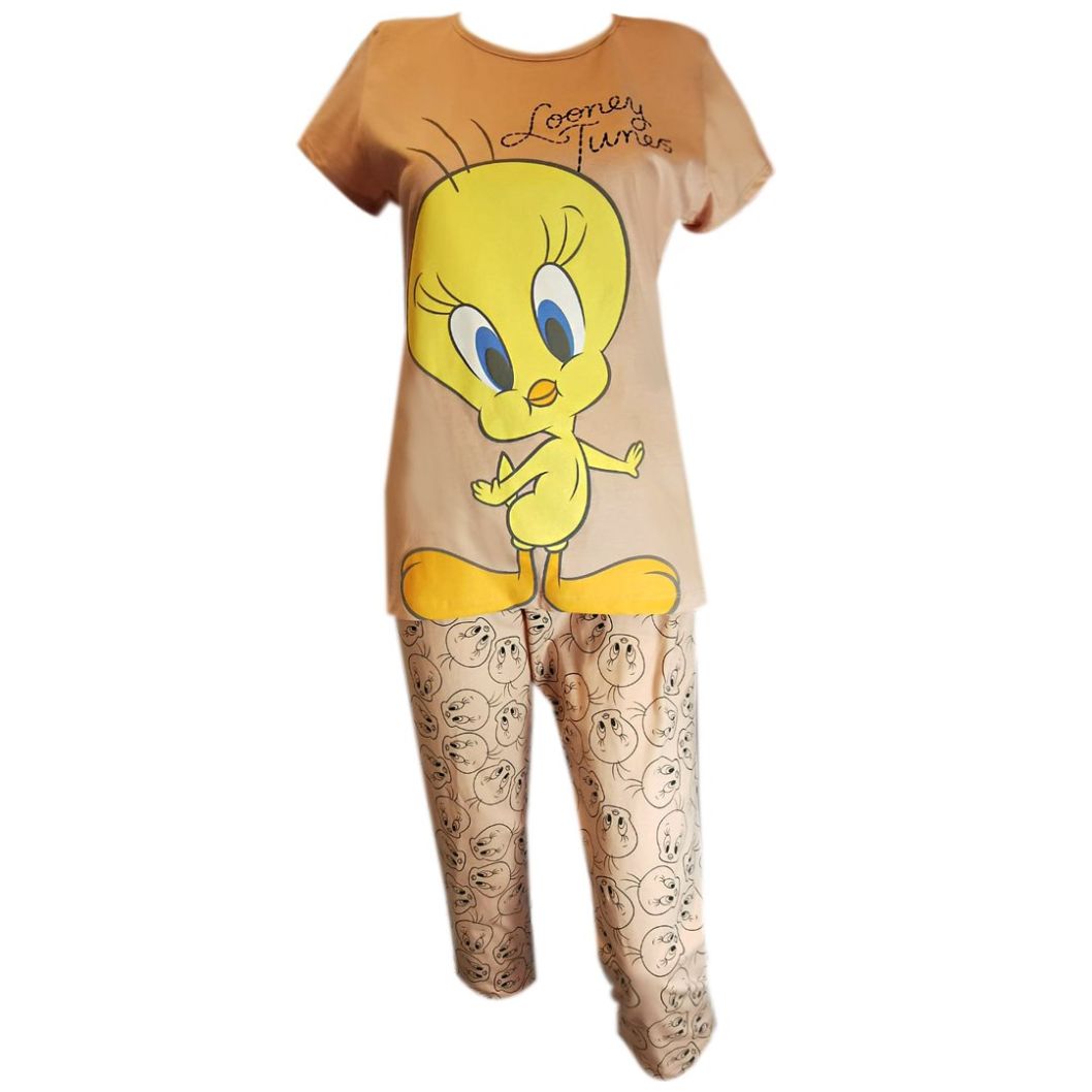 Pijama Manga Corta Y Pantalón Algodón Looney Tunes para Mujer