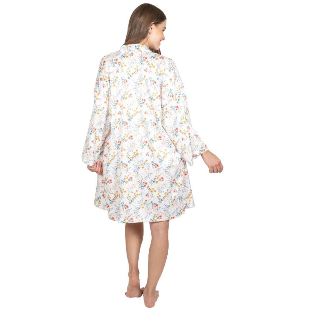 Bata con Manga 3/4 de Satín Lifestyler para Mujer