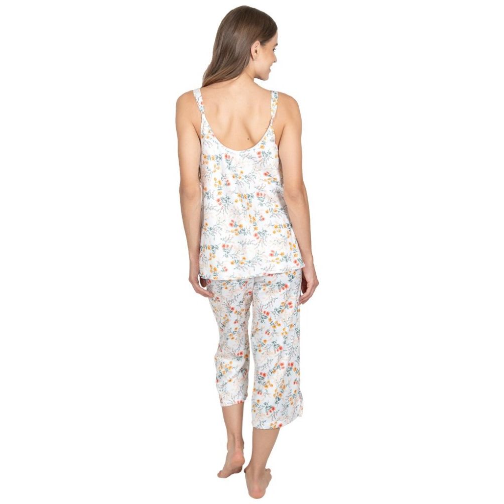 Pijama Tirantes con Capri de Satín Lifestyler para Mujer