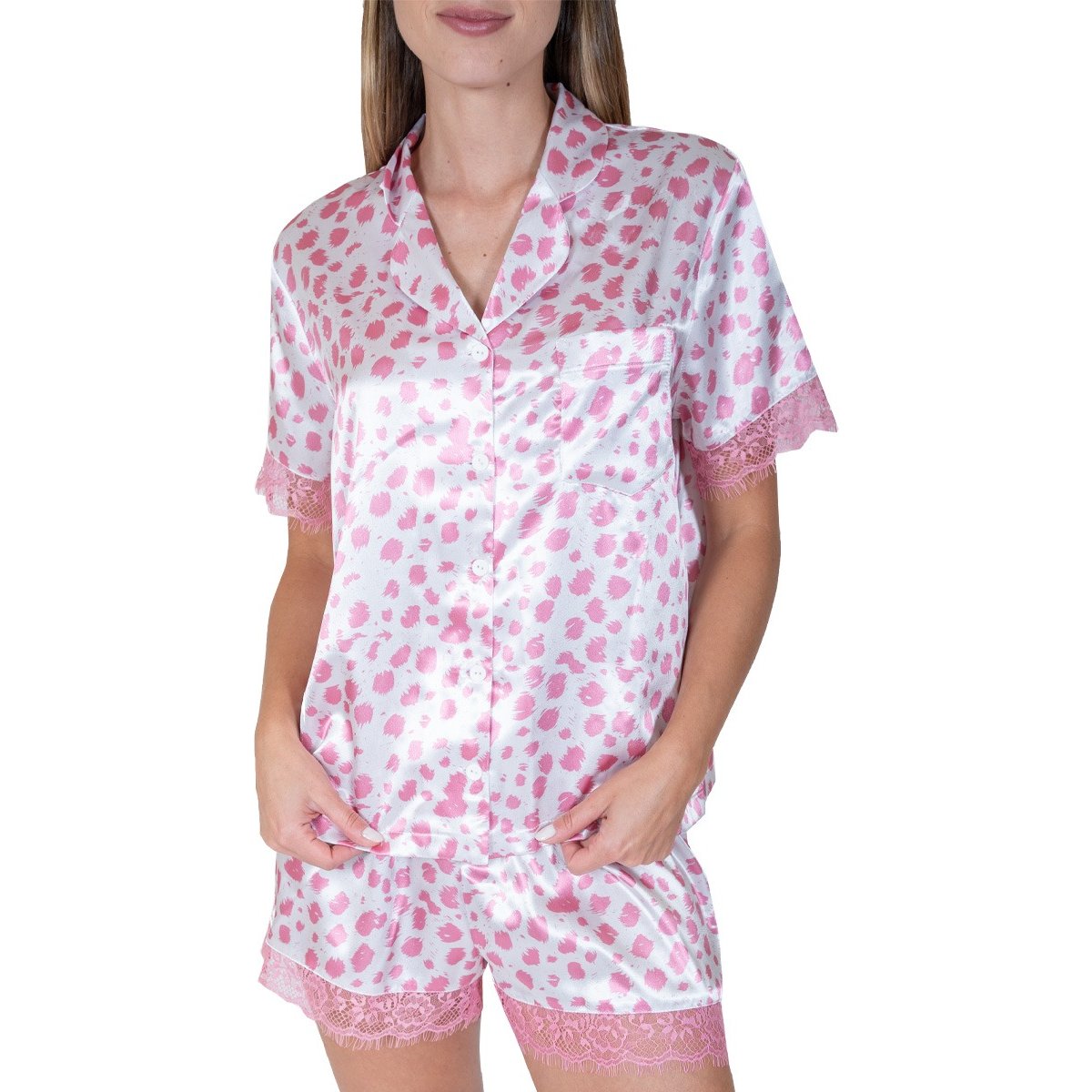 Pijama de Manga Corta Y Short Creaciones Parisina para Mujer