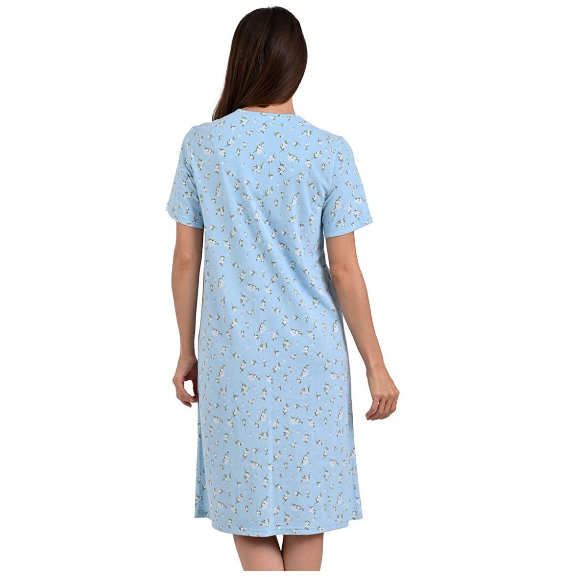 Bata Manga Corta de Algodón Thaiss para Mujer