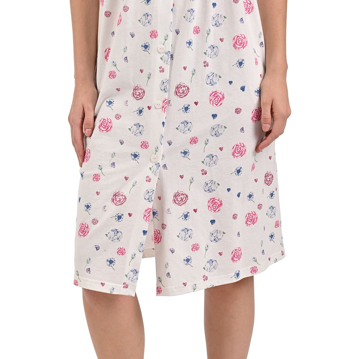 Bata con Manga Corta de Algodón Thaiss para Mujer