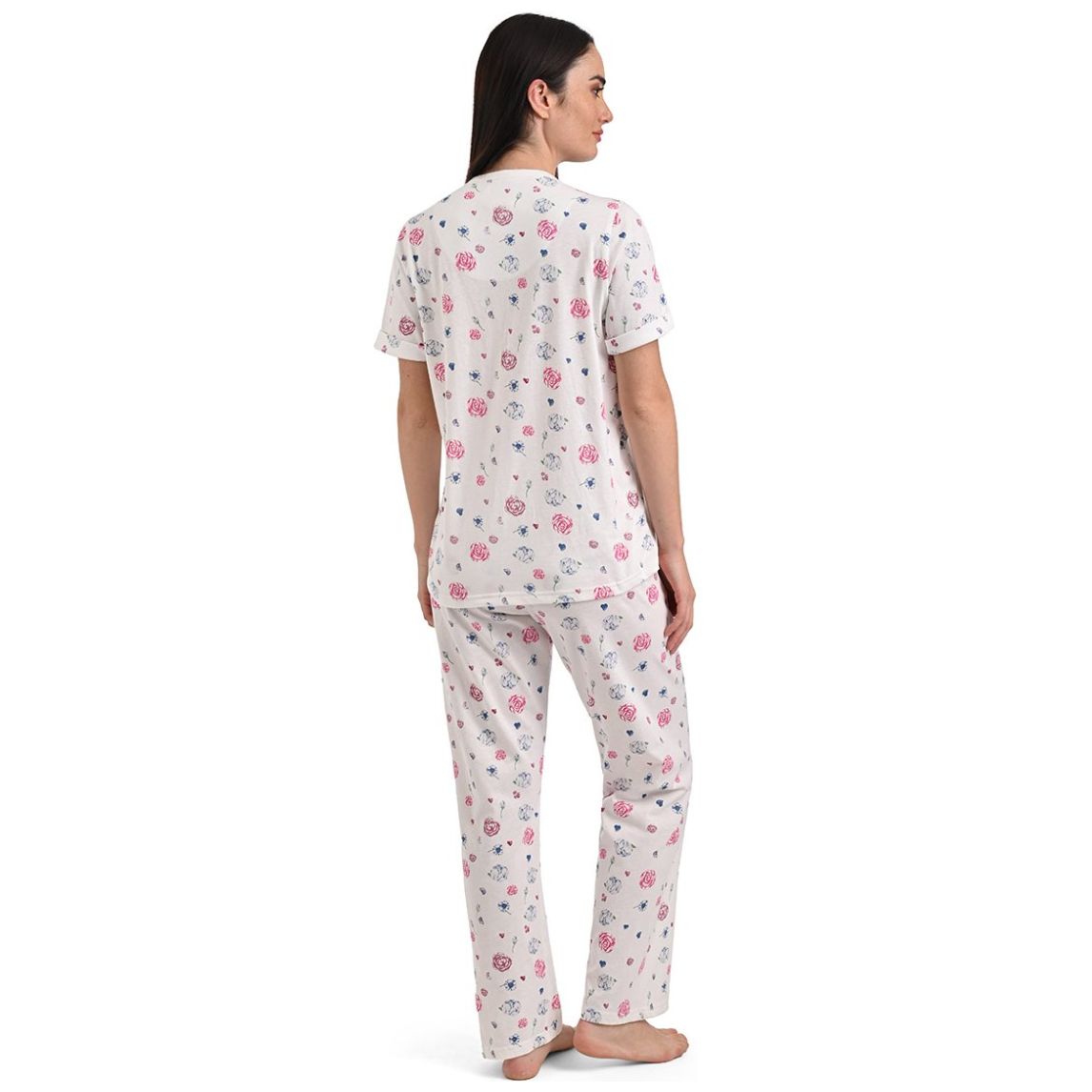 Pijama Manga Corta Y Pantalón de Algodón Thaiss para Mujer