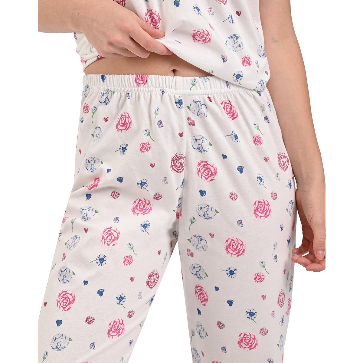 Pijama Manga Corta Y Pantalón de Algodón Thaiss para Mujer