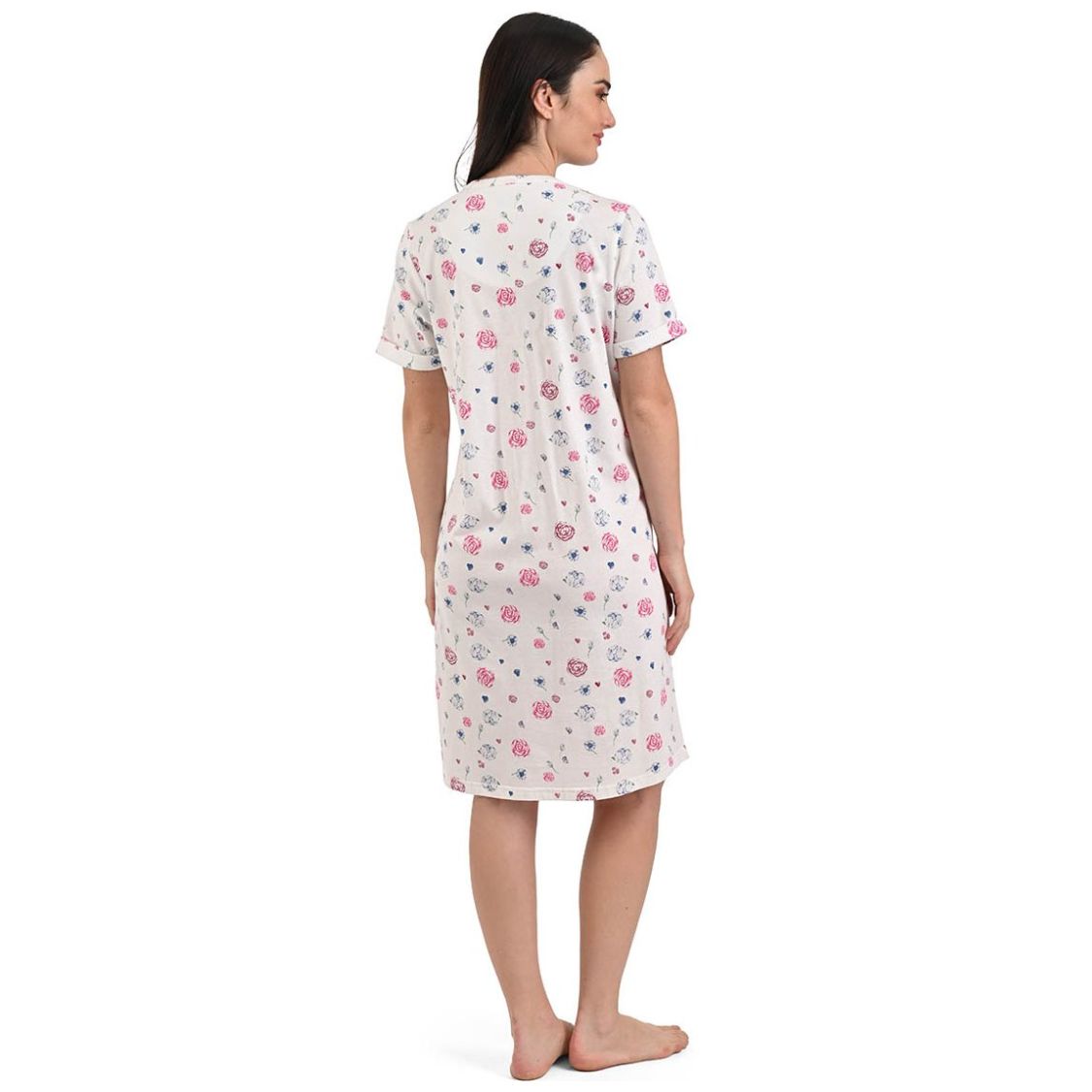 Camisón con Manga Corta de Algodón Thaiss para Mujer