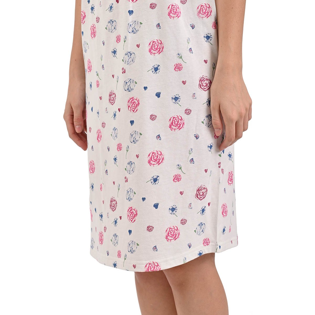 Camisón con Manga Corta de Algodón Thaiss para Mujer