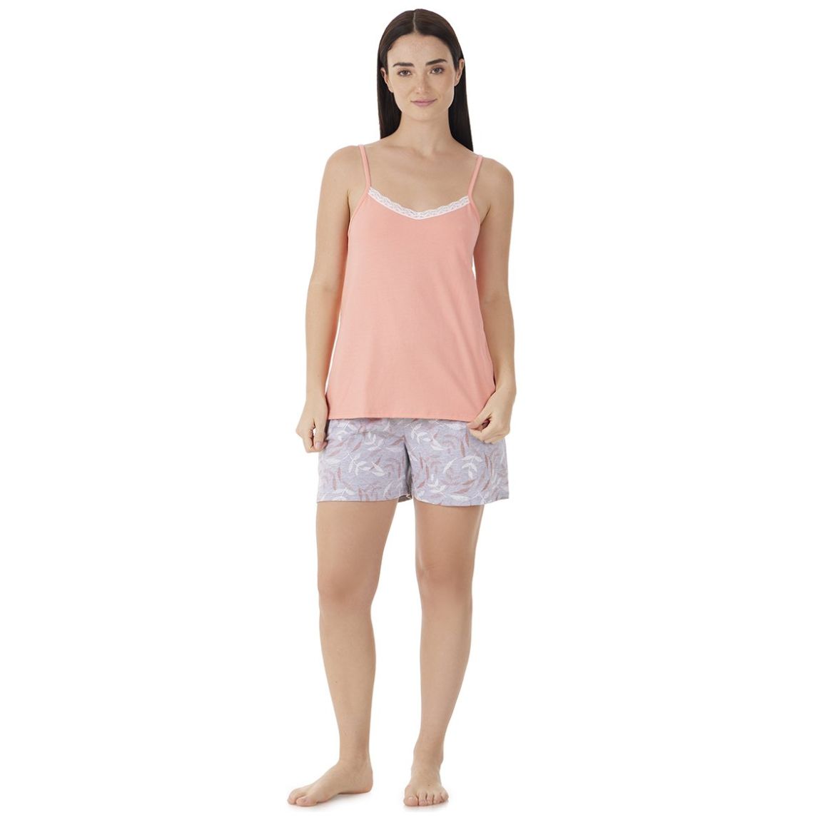 Pijama de Tirantes Y Short de Algodón Tops & Bottoms para Mujer