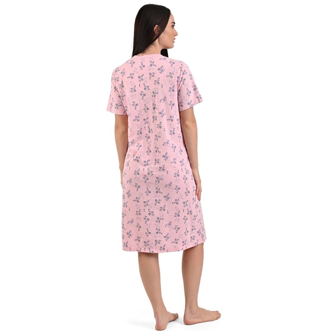 Bata de Manga Corta Algodón Thaiss para Mujer