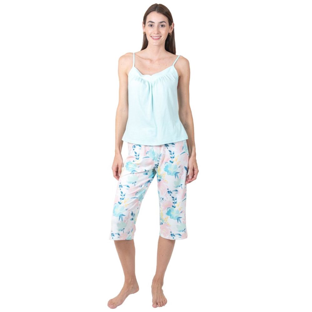 Pijama de Tirantes Y Capri Creaciones Parisina para Mujer