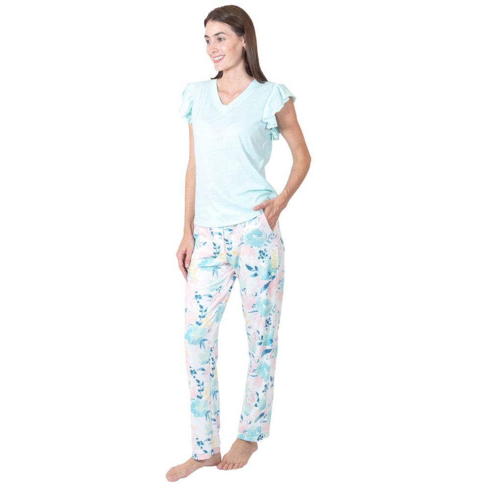 Pijama con Manga Corta Y Pantalón Creaciones Parisina para Mujer