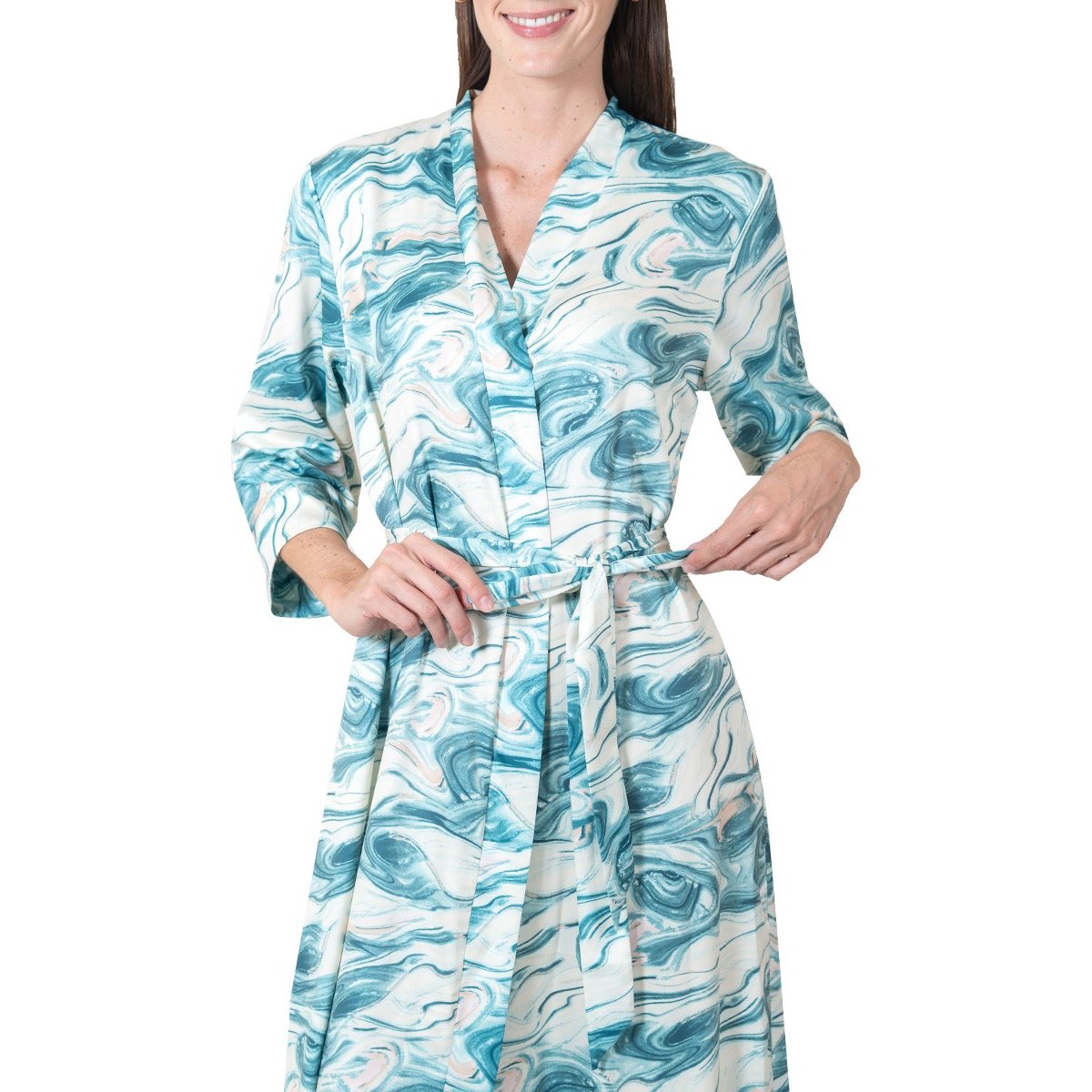 Bata de Satín con Manga 3/4 Lifestyler para Mujer