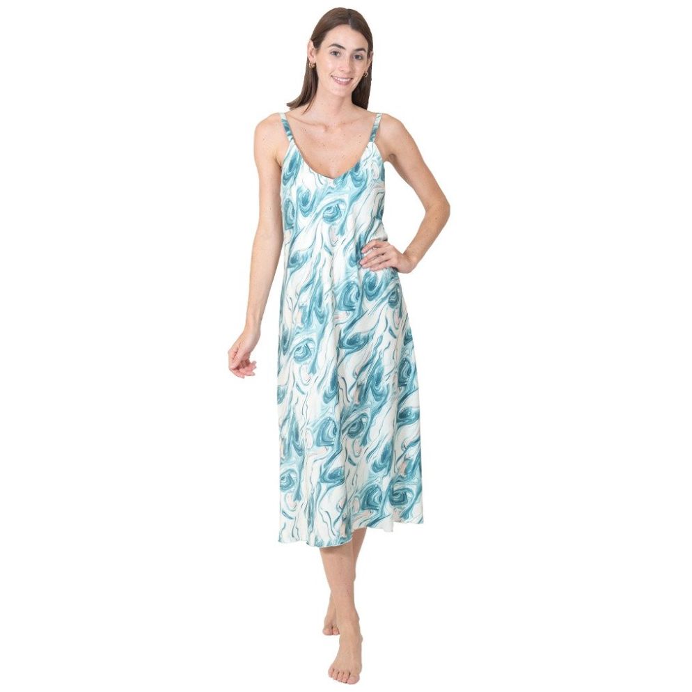 Camisón de Satín con Tirantes Lifestyler para Mujer