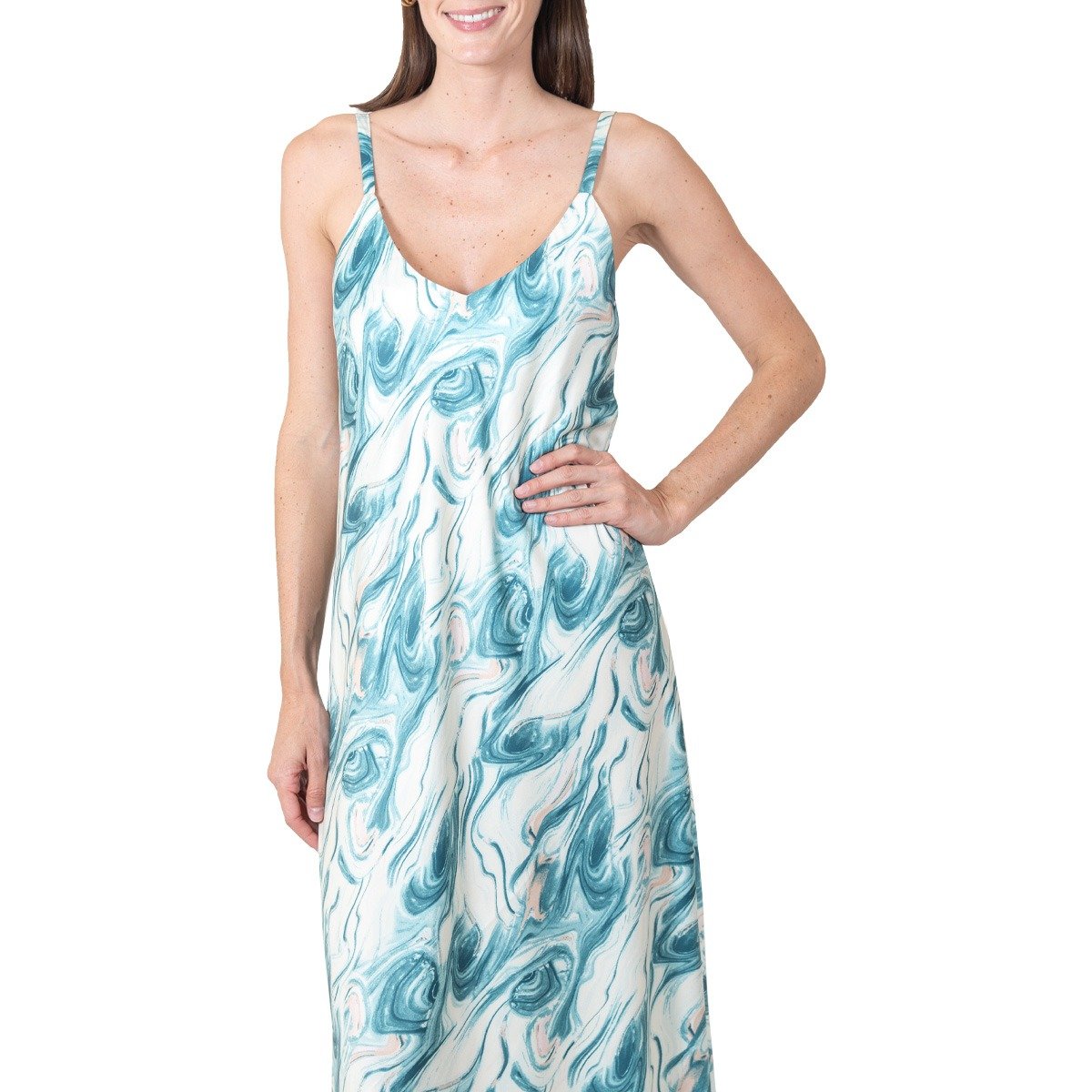 Camisón de Satín con Tirantes Lifestyler para Mujer