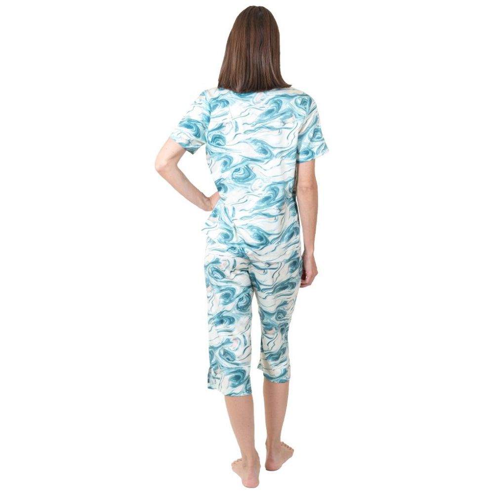 Pijama de Satín con Tirantes Y Capri Lifestyler para Mujer
