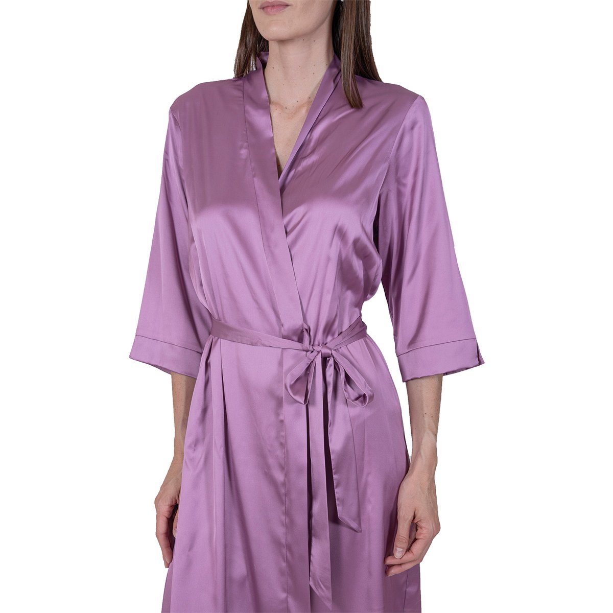 Bata de Satín con Manga 3/4 Lifestyler para Mujer