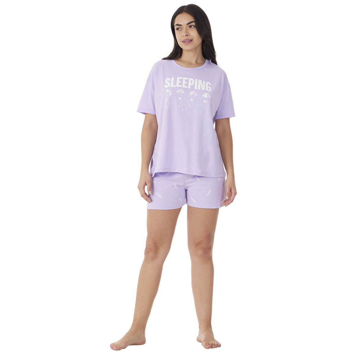 Pijama Manga Corta Y Short de Algodón Tops & Bottoms para Mujer