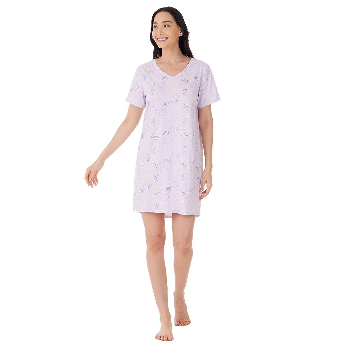 Camisón Manga Corta de Algodón Skiny para Mujer