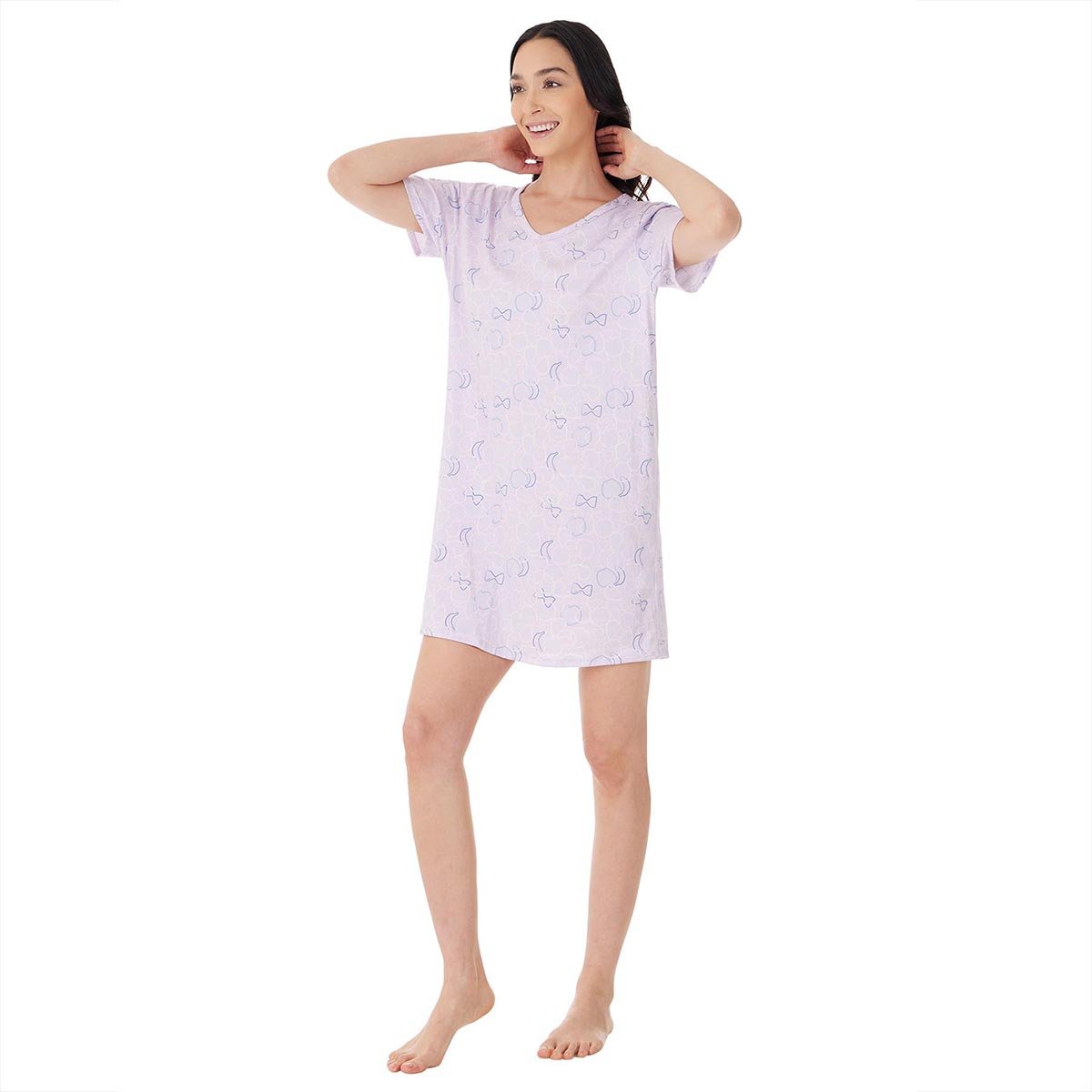 Camisón Manga Corta de Algodón Skiny para Mujer