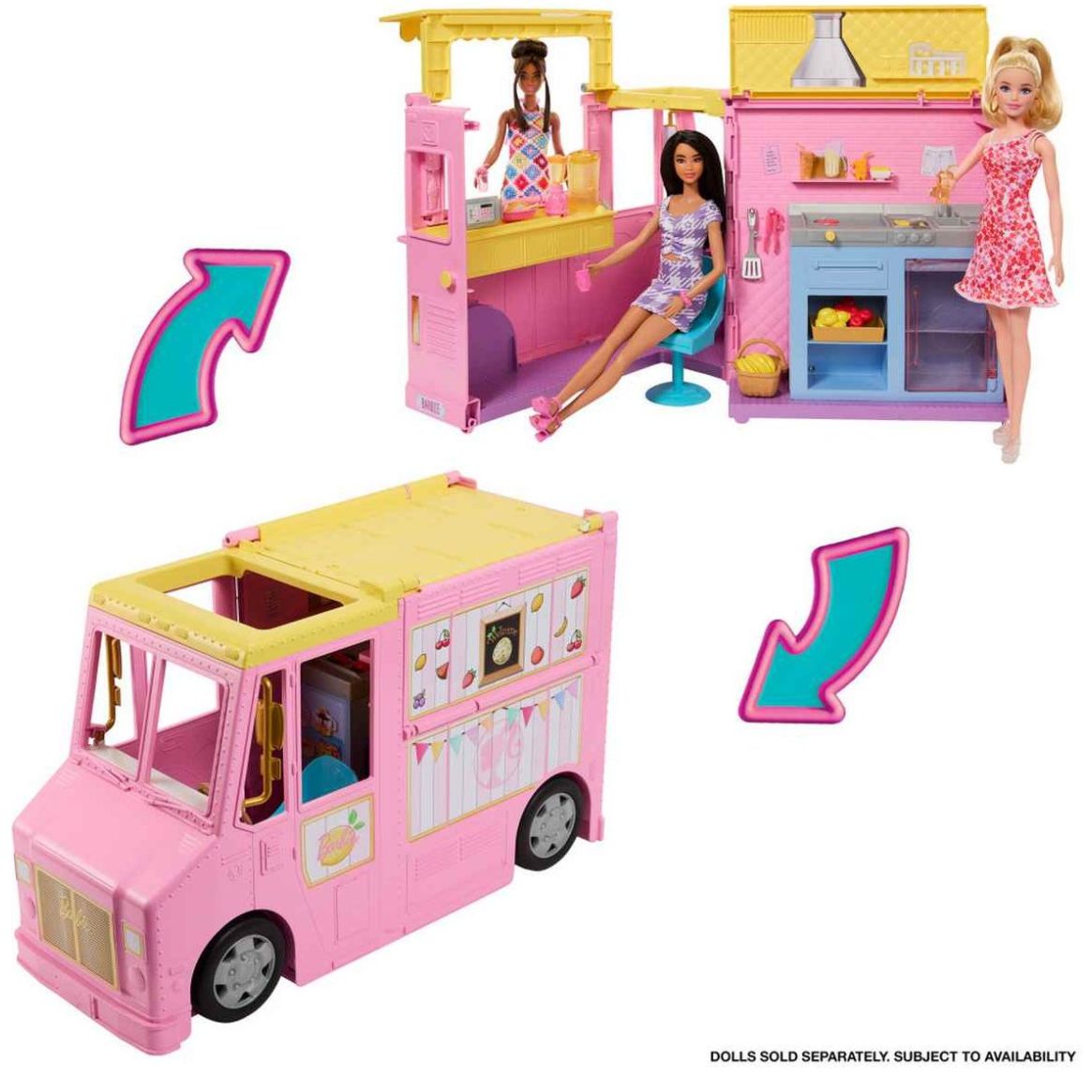 Barbie Vehículo de Juguete Set de Limonada sobre Ruedas