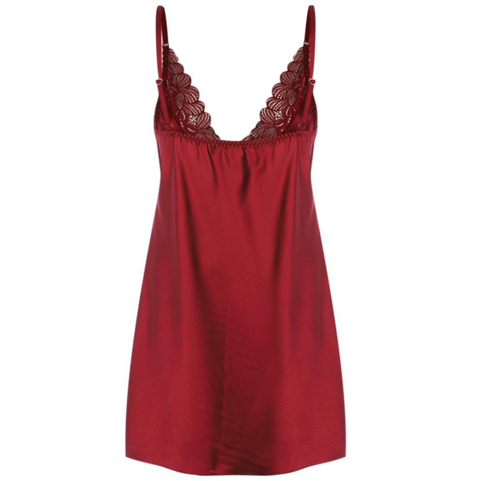 Baby Doll Satín Encaje Bikini Mistique Lingerie