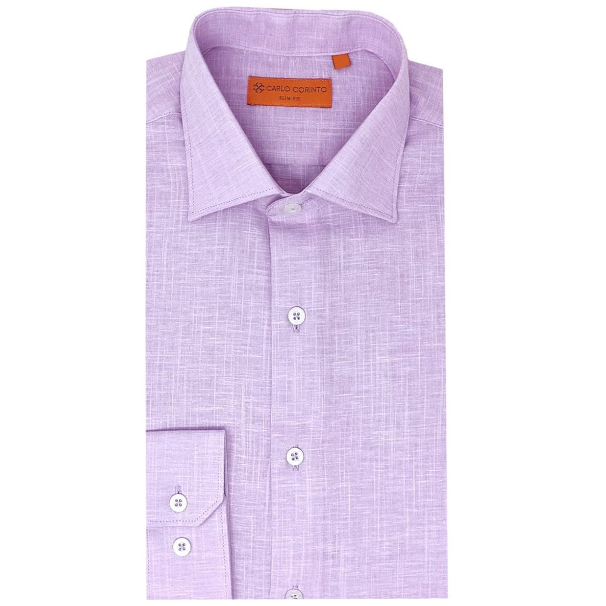 Camisa de Vestir Carlo Corinto Color Morado para Hombre