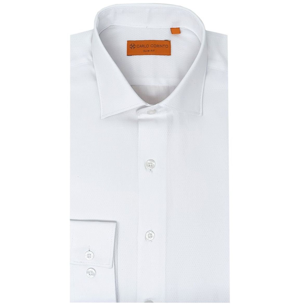 Camisa de Vestir Carlo Corinto Color Blanca para Hombre