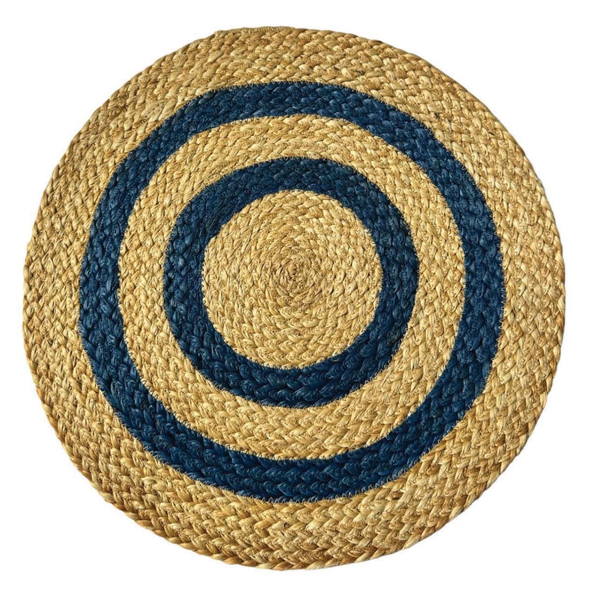 Mantel Spiral Jute Natural Blue