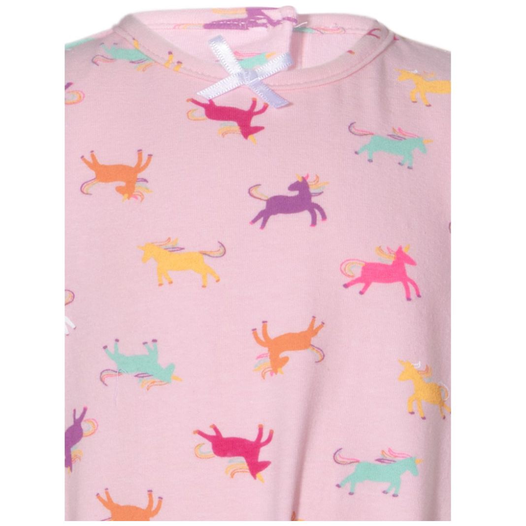 Rumper para Bebé Rosa Estampado Unicornio Pixxtols Denim Cult