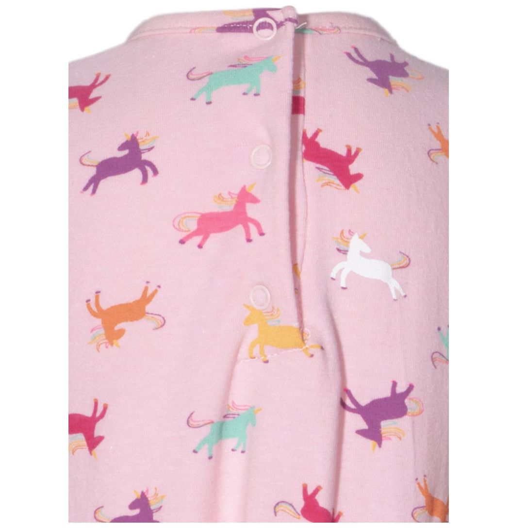 Rumper para Bebé Rosa Estampado Unicornio Pixxtols Denim Cult