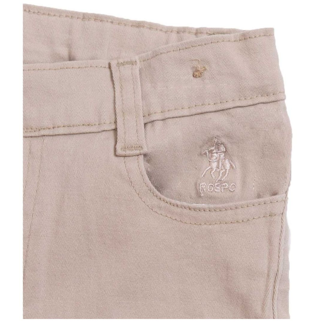 Conjunto Niño 2 Piezas Camisa Manga Corta de Cuadros y Pantalón Gabardina Royal Polo Club