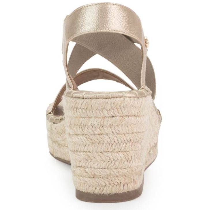 Sandalia Gillio Tiras Cruzada y Plataforma Yute Plata para Mujer